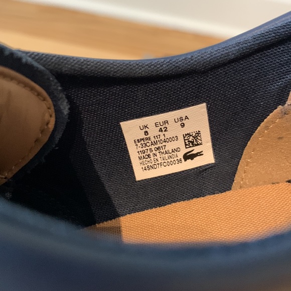 Lacoste navy blue men’s shoes - Picture 7 of 16